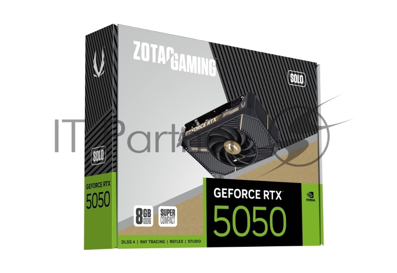 Видеокарта Zotac PCI-E 5.0 RTX 5050 SOLO 8GB NVIDIA GeForce RTX 5050 8Gb 128bit GDDR6 2572/20000 HDMIx1 DPx3 HDCP Ret