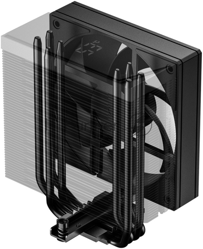 Кулер для процессора ID-COOLING FROZN A410 TD LGA1851/1700/1200/115X/AM5/AM4 (10шт/кор, TDP 220W, PWM, 4 тепл.трубки прямого контакта, FAN 120mm, черный) RET