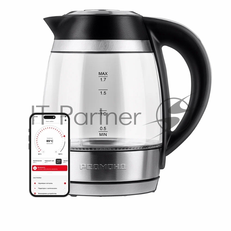 Чайник Redmond SkyKettle KG-230S, черный/хром