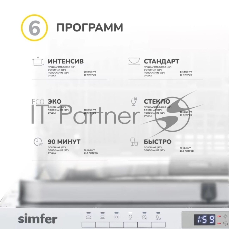 Simfer DGB6701 Посудомоечная машина