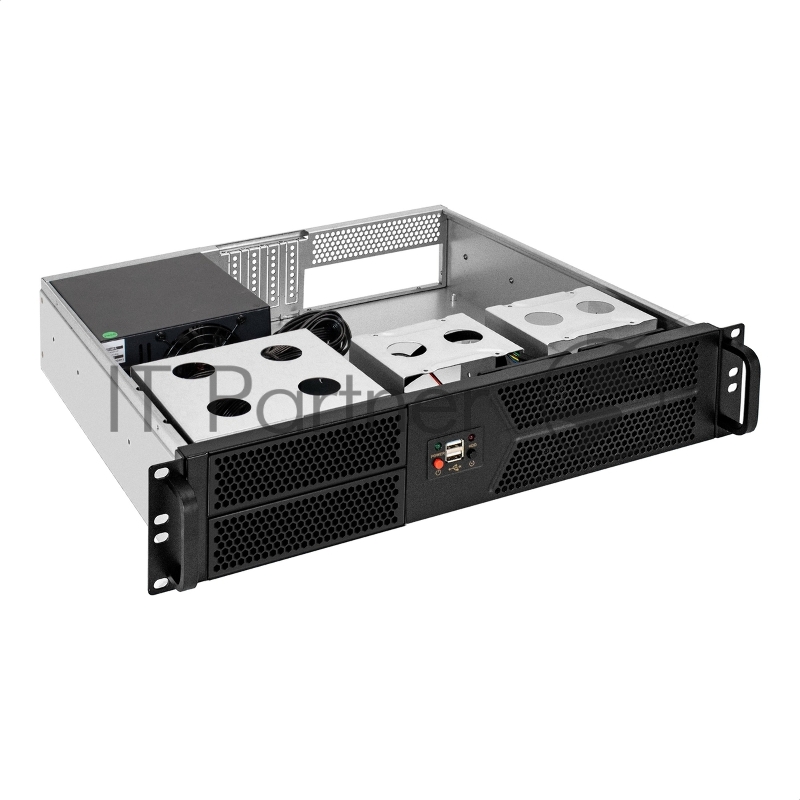Серверный корпус ExeGate Pro 2U400-04 <RM 19, высота 2U, глубина 400, БП 800PAS, 2*USB>
