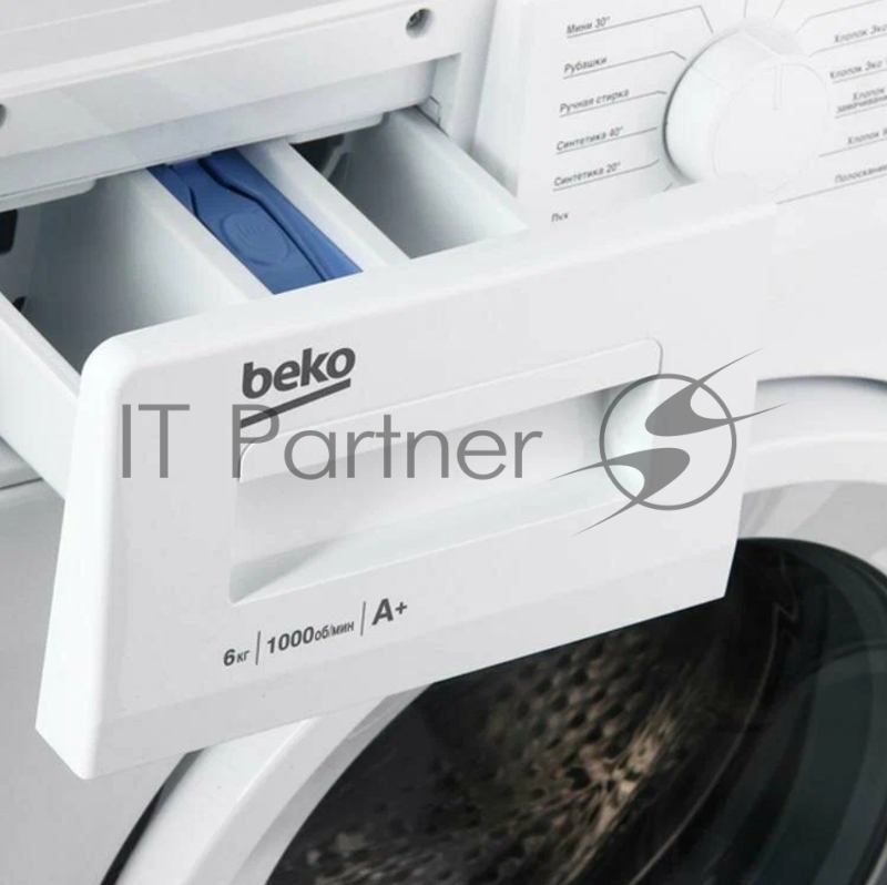 Стиральная машина Beko WRE6511BWW (R) белый, загрузка фронтальная 6 кг, 1000 об/мин., класс: А