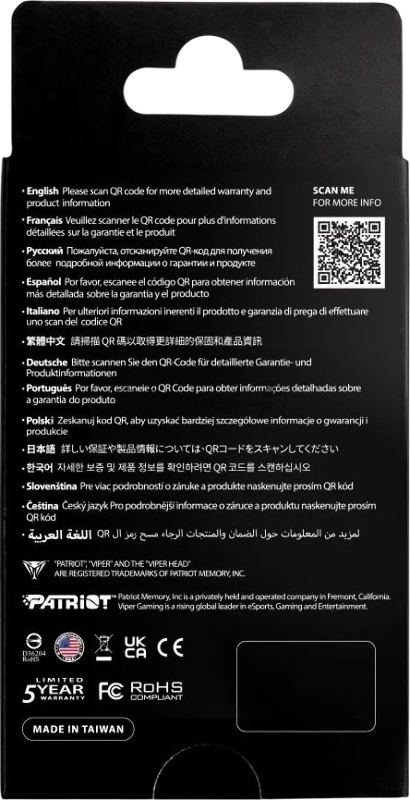 Твердотельный накопитель SSD M.2 Viper 4.0Tb VP593 Series <PV593P4TBM28H> (PCI-E 5.0 x4, up to 14000/13000MBs, 3D TLC, 3000TBW, DRAM, NVMe 2.0, SM2508)