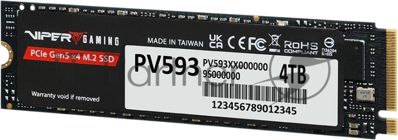 Твердотельный накопитель SSD M.2 Viper 4.0Tb VP593 Series <PV593P4TBM28H> (PCI-E 5.0 x4, up to 14000/13000MBs, 3D TLC, 3000TBW, DRAM, NVMe 2.0, SM2508)