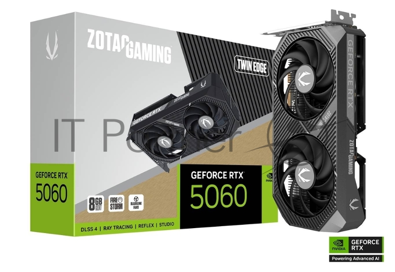 Видеокарта ZOTAC GAMING GeForce RTX 5060 TWIN EDGE NV 8Gb DDR7 128 bit 2280/2527 MHz 3*DP/HDMI 2*FAN RTL