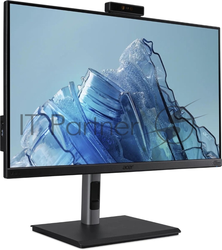 Монитор 23.8 Acer B247YDbmiprczxv IPS 1920x1080, 75 Гц, 4 мс, 16:9, 250 кд/м², VGA, HDMI 1.4, DP 1.2, USB Hub (4x USB 3.0), 3.5 Jack, веб-камера, динамики (2x2 Вт), FreeSync, черный