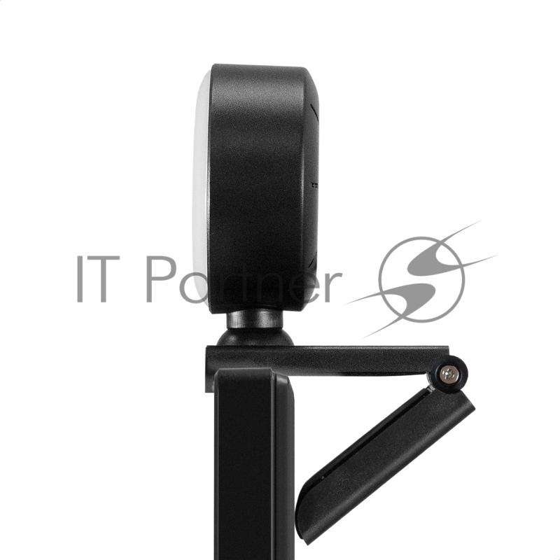 Веб-камера с подсветкой ExeGate eStudio EW-721 2K AF (5Мп, 2560х1440, 1440P, 30fps, автоматический фокус, подсветка, 4-линзовый объектив, стерео микрофон с шумоподавлением, универсальное крепление, отверстие под штатив, USB, кабель 1,5 м, Windows® 7/