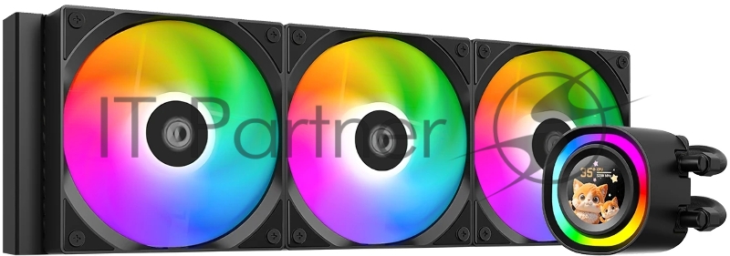 Система водяного охлаждения ID-Cooling FX360 LCD ARGB Soc-AM5/AM4/1200/1700/1851 черный 4-pin 27.2dB Al+Cu LCD 350W Ret