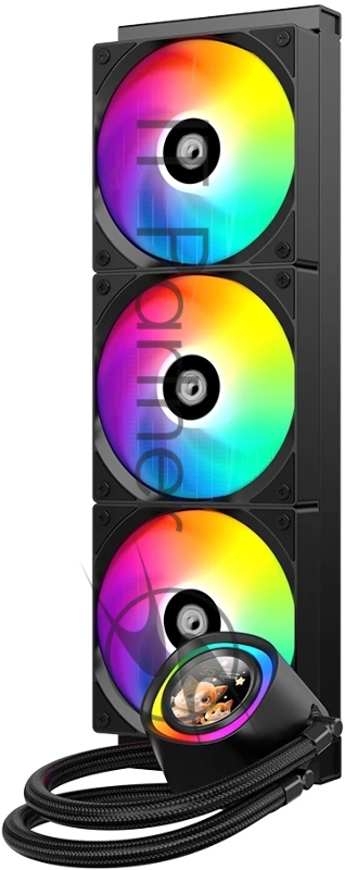 Система водяного охлаждения ID-Cooling FX360 LCD ARGB Soc-AM5/AM4/1200/1700/1851 черный 4-pin 27.2dB Al+Cu LCD 350W Ret