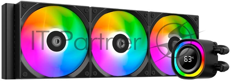 Система водяного охлаждения ID-Cooling FX360 TD ARGB Soc-AM5/AM4/1200/1700/1851 черный 4-pin 27.2dB Al+Cu LCD 350W Ret
