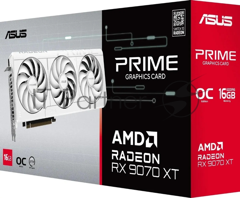Видеокарта Asus PRIME-RX9070XT-O16G-WHITE