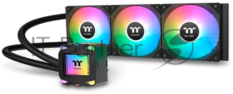 Система водяного охлаждения Thermaltake LA360 ARGB Soc-AM5/AM4/1200/1700/1851 черный 4-pin 38.35dB Al+Cu Ret (CL-W459-PL12SW-A)