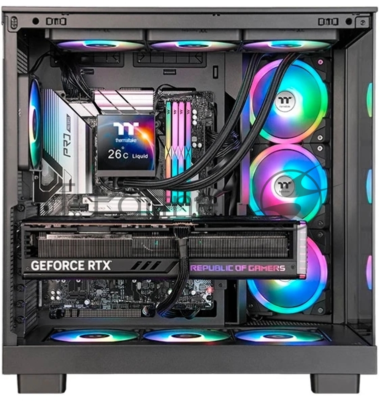 Система водяного охлаждения Thermaltake MAGFloe 420 Ultra ARGB Soc-AM5/AM4/1200/1700/1851 черный 4-pin 34.5dB Al+Cu LCD Ret (CL-W451-PL14SW-A)