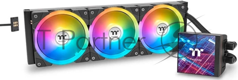 Система водяного охлаждения Thermaltake MAGFloe 360 Ultra ARGB Soc-AM5/AM4/1200/1700/1851 черный 4-pin 30.6dB Al+Cu LCD Ret (CL-W432-PL12SW-A)