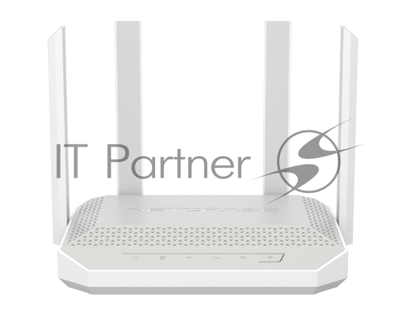 Мультигигабитный интернет-центр Netcraze Giga (NC-1012) с Mesh Wi-Fi 6 AX3000, Smart-коммутатором 1×2.5G/SFP и 4×1G, многофункциональными портами USB 3.0 и 2.0