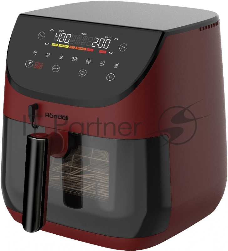 Аэрогриль Rondell RDE-AF888 1700Вт бургунди/черный