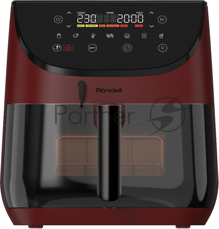 Аэрогриль Rondell RDE-AF888 1700Вт бургунди/черный