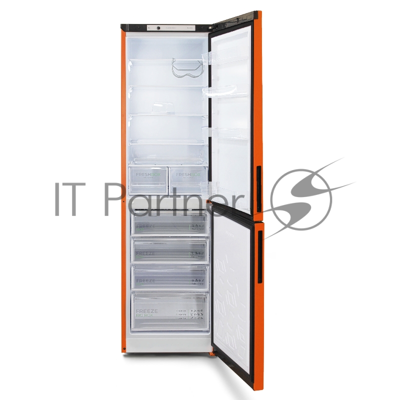 Холодильник Бирюса T6149 оранжевый двухкамерный 245/135 л морозилка снизу, автоматическое оттаивание