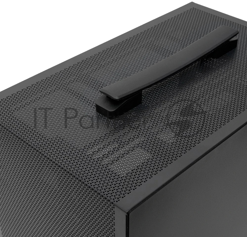Корпус без блока питания Case HSPD M211, Mesh Mini-tower, Black, TG, 0.7 SPCC, no fans,mATX, mITX, 175/330/150mm, 2x2.5, 1x3.5, 4xPCI, 2xUSB-A 3.0, ARGB strip, 336x211x350mm