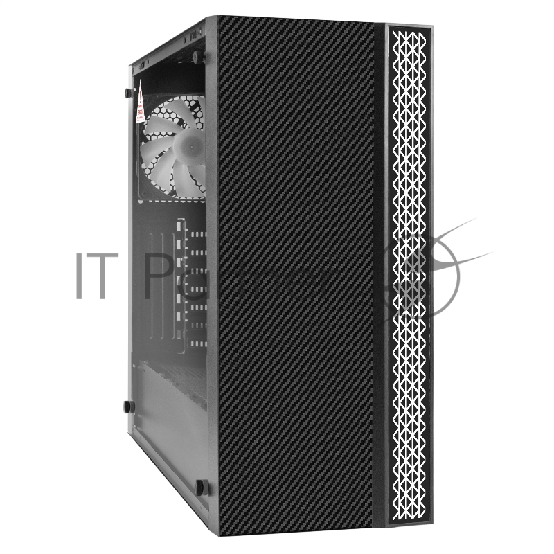 Корпус Miditower ExeGate EVO-9211-600NPX (ATX, БП 600NPX с вент. 12см, с окном, 2*USB+1*USB3.0, HD аудио, черный, 1 вент. с RGB подсветкой)