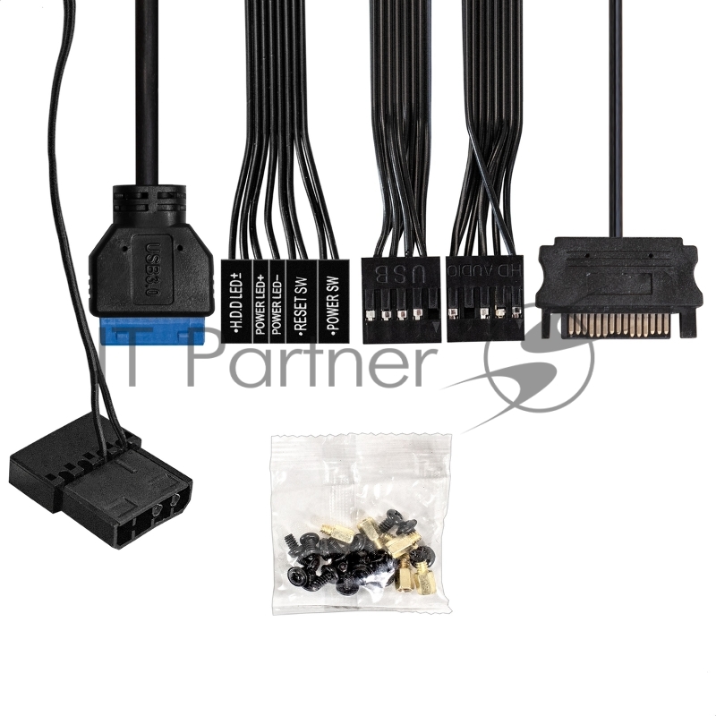 Корпус Miditower ExeGate EVO-9211-600NPX (ATX, БП 600NPX с вент. 12см, с окном, 2*USB+1*USB3.0, HD аудио, черный, 1 вент. с RGB подсветкой)