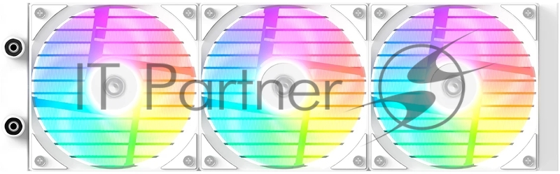 Система водяного охлаждения ID-Cooling FX360 LCD WHITE (Soc 1851/1700/1200/115X/AM5/AM4, 3x120mm fan, 2000rpm, 27.2 дБ, 350W, PWM 4-pin, Al+Cu)