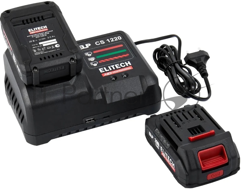 Дрель-шуруповерт Elitech CD 20ISL2 (E2201.041.01) 40Вт аккум. патрон:быстрозажимной (кейс в комплекте) (205722)