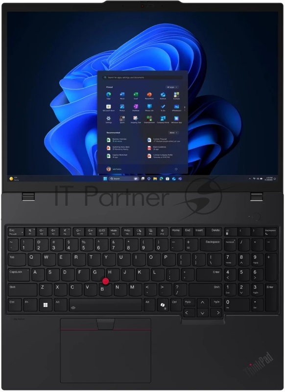 Ноутбук Lenovo ThinkPad T16 G4 Core Ultra 5 225U 16Gb SSD1Tb Intel Graphics 16 IPS WUXGA (1920x1200) Windows 11 Pro 64 black WiFi BT Cam (21QFS1C100)