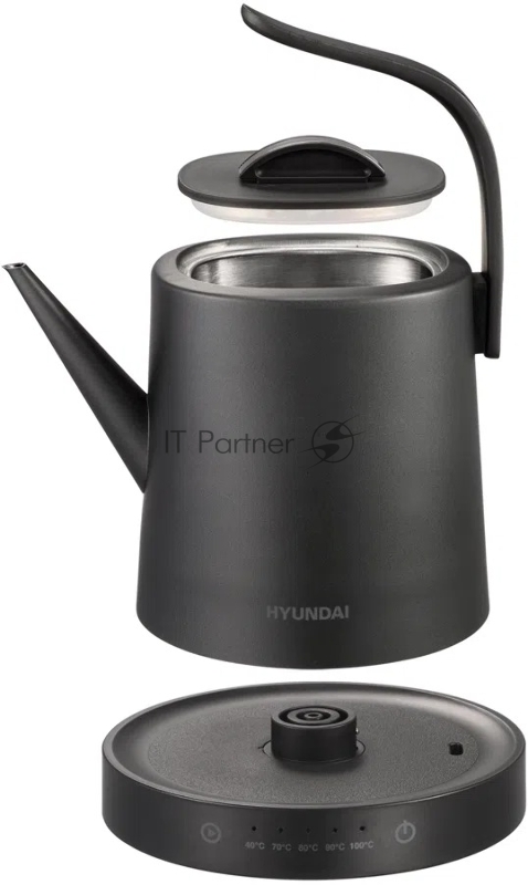 Чайник электрический Hyundai HYK-S5503 1л. 1200Вт титан/титановый корпус: металл