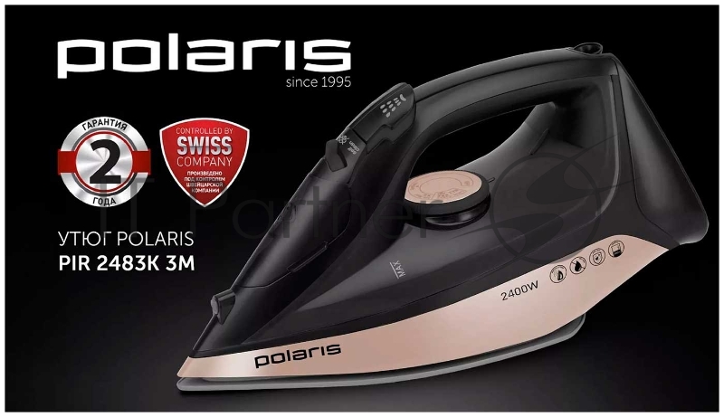 Утюг Polaris PIR-2483К черный/золотой