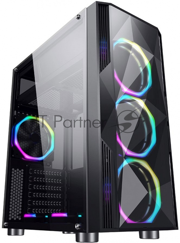 Компьютерный корпус Aerocool / Formula F-3401 (V1) черный без БП ATX 3x120мм 2xUSB 2.0 1xUSB 3.0 audio bott PSU