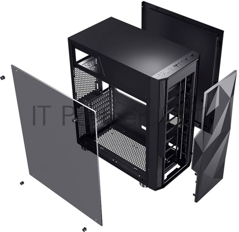 Компьютерный корпус Aerocool / Formula F-3401 (V1) черный без БП ATX 3x120мм 2xUSB 2.0 1xUSB 3.0 audio bott PSU