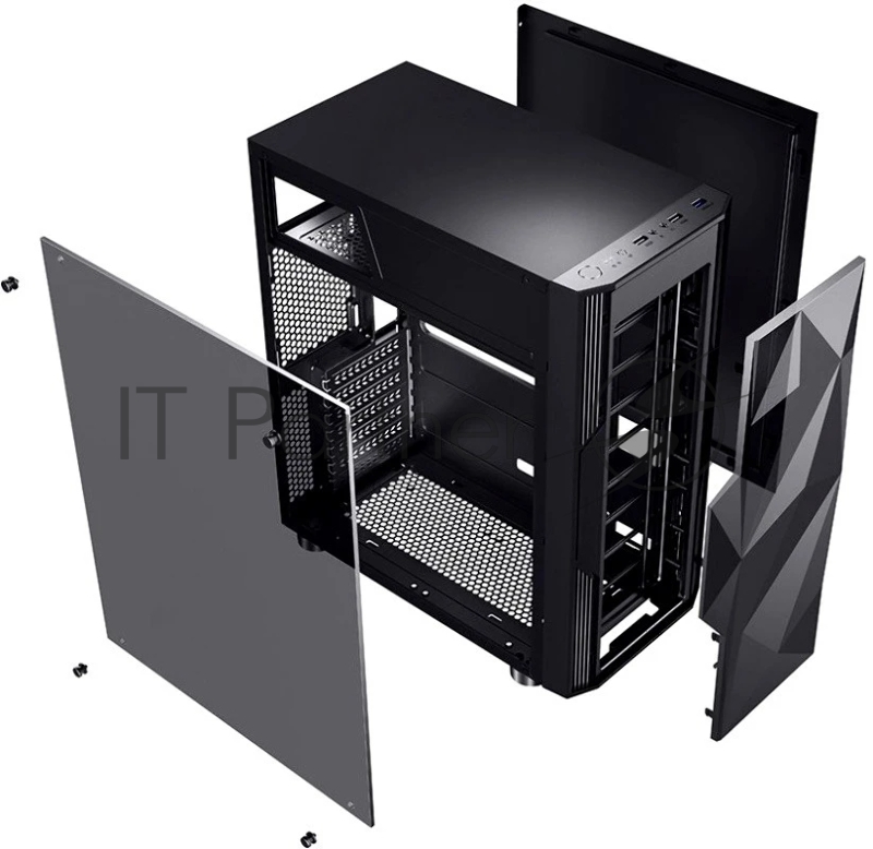 Компьютерный корпус Aerocool / Formula F-3401 (V1) черный без БП ATX 3x120мм 2xUSB 2.0 1xUSB 3.0 audio bott PSU