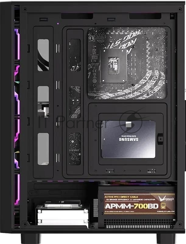 Компьютерный корпус Aerocool / Formula MANA DYNAMIC черный без БП ATX 6x120мм 2xUSB 3.0 1xUSB3.1 audio bott PSU