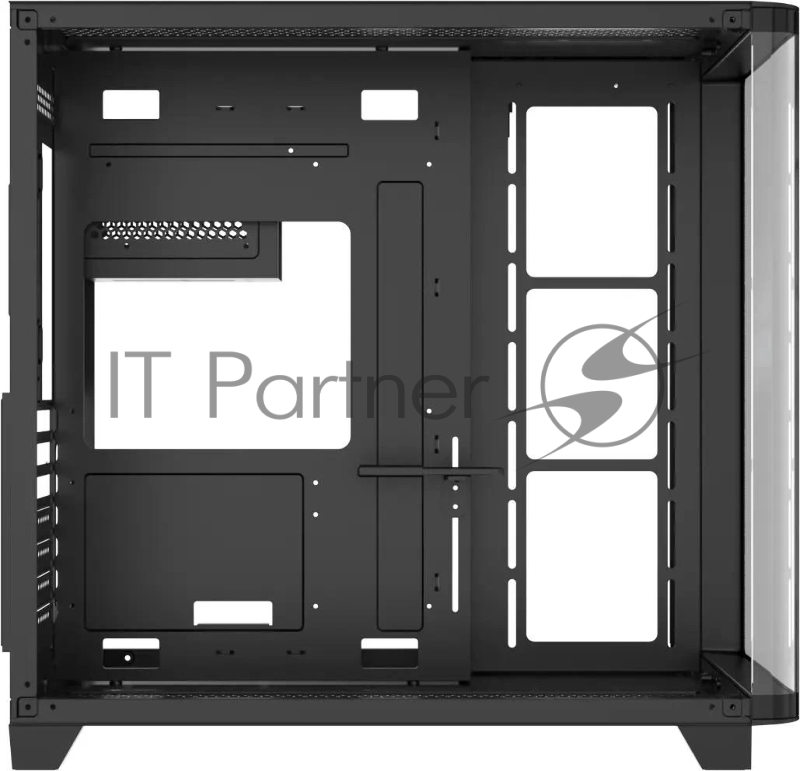 Компьютерный корпус AeroCool / Formula Crystal U2 Floe черный без БП ATX 1xUSB 2.0 1xUSB 3.0 1xUSB3.1 audio bott PSU