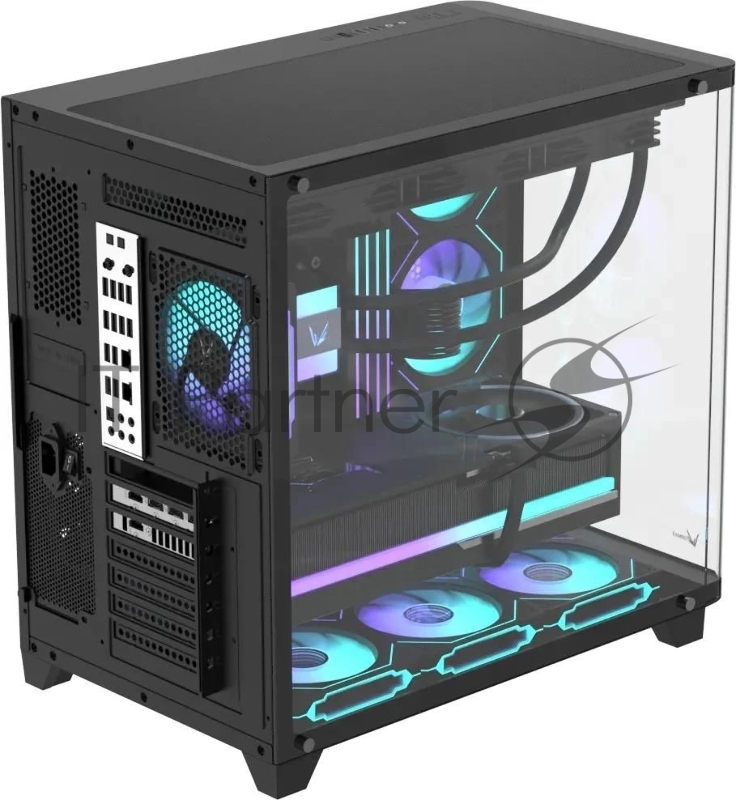 Компьютерный корпус AeroCool / Formula Crystal U2 Floe черный без БП ATX 1xUSB 2.0 1xUSB 3.0 1xUSB3.1 audio bott PSU