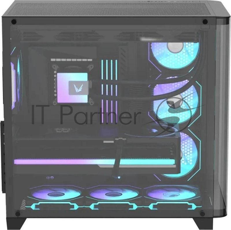 Компьютерный корпус AeroCool / Formula Crystal U2 Floe черный без БП ATX 1xUSB 2.0 1xUSB 3.0 1xUSB3.1 audio bott PSU