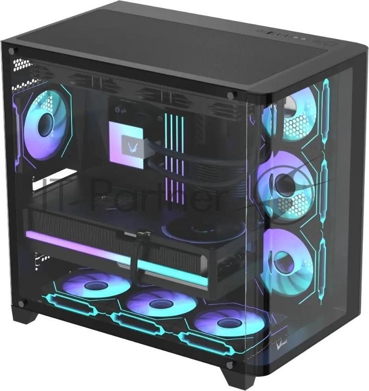 Компьютерный корпус AeroCool / Formula Crystal U2 Floe черный без БП ATX 1xUSB 2.0 1xUSB 3.0 1xUSB3.1 audio bott PSU
