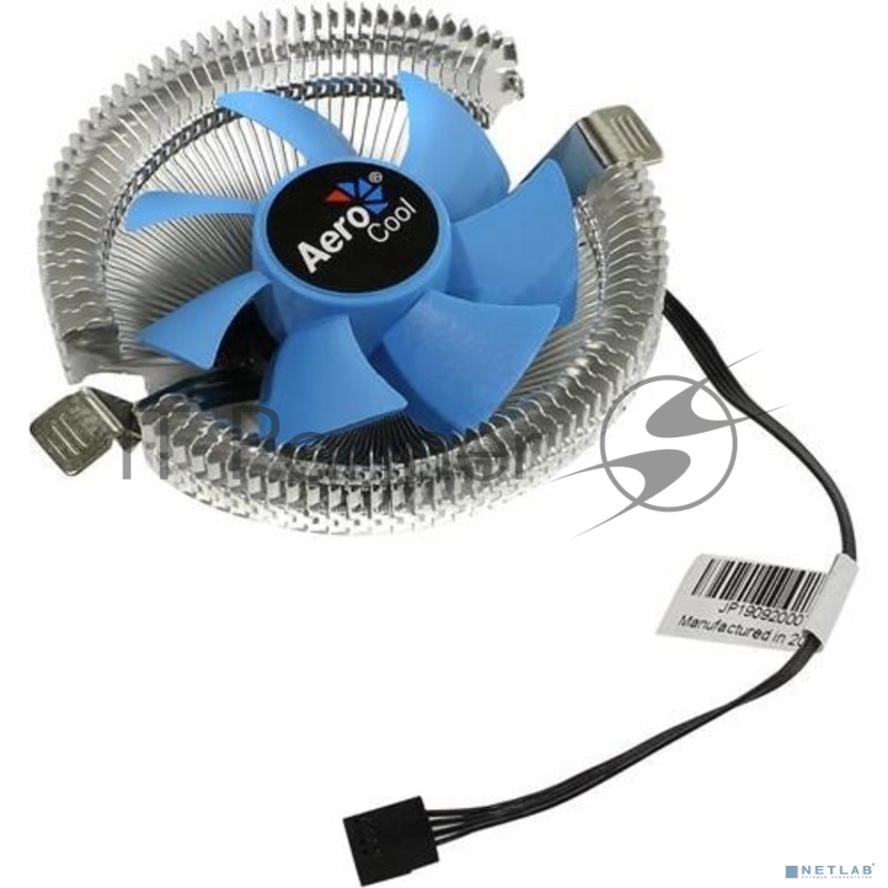 Кулер для процессора AeroCool / Formula Verkho I серебристый, 80 мм, алюминий, 2500 об/мин, 29.7 дБ, 4 pin, 90 Вт, 45 мм