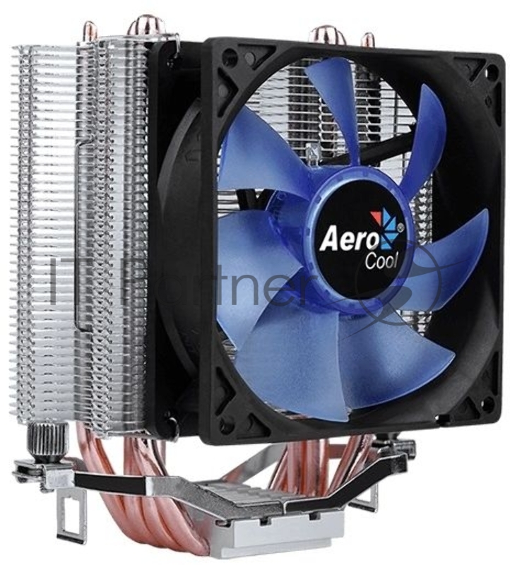 Кулер для процессора AeroCool / Formula Verkho 4 Lite серебристый, 90 мм, алюминий/медь, 2000 об/мин, 27 дБ, 4 pin, 125 Вт, 135 мм