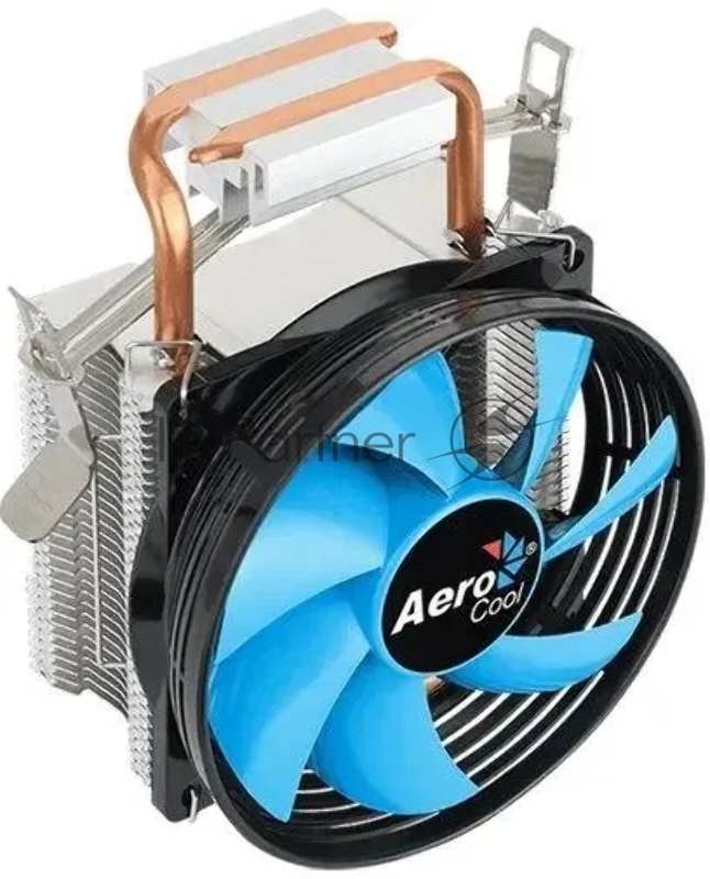 Кулер для процессора Aerocool / Formula Verkho 1-3P черный/синий, 90 мм, алюминий/медь, 2300 об/мин, 27.6 дБ, 3 pin, 100 Вт, 125 мм