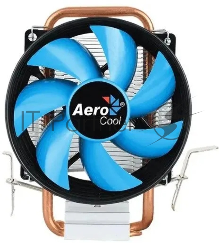 Кулер для процессора Aerocool / Formula Verkho 1-3P черный/синий, 90 мм, алюминий/медь, 2300 об/мин, 27.6 дБ, 3 pin, 100 Вт, 125 мм