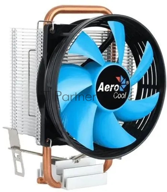 Кулер для процессора Aerocool / Formula Verkho 1-3P черный/синий, 90 мм, алюминий/медь, 2300 об/мин, 27.6 дБ, 3 pin, 100 Вт, 125 мм