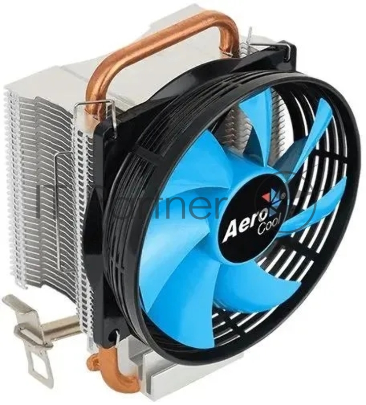 Кулер для процессора Aerocool / Formula Verkho 1-3P черный/синий, 90 мм, алюминий/медь, 2300 об/мин, 27.6 дБ, 3 pin, 100 Вт, 125 мм