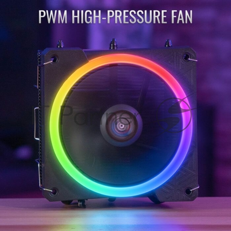 Кулер для процессора AeroCool / Formula Cylon 3H черный, 120 мм, алюминий, 1800 об/мин, 24.3 дБ, 4 pin, 125 Вт, 98 мм