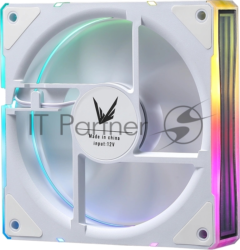 Вентилятор для корпуса Aerocool / Formula Floe Plus 12WH ARPW ARGb белый, 120 мм, 1500 об/мин, 26.8 дБ, 4 pin