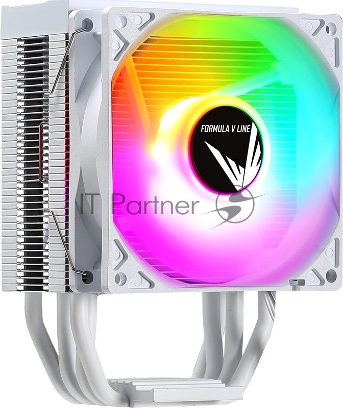 Устройство охлаждения (кулер) Aerocool Formula Ice Burg ARPW 4P ARGb белый 90мм алюминий+медь 1600rpm 34db 4-pin 170W 131мм