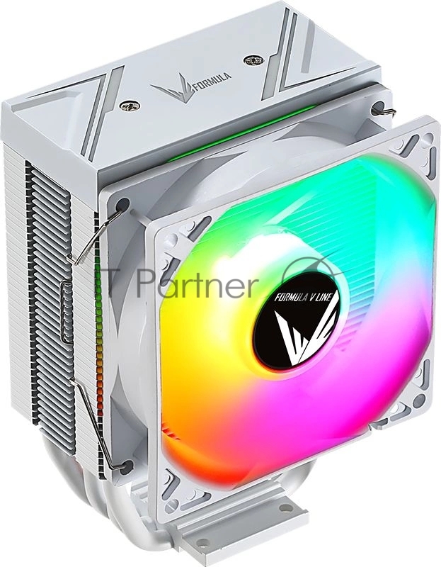 Устройство охлаждения (кулер) Aerocool Formula Ice Burg ARPW 4P ARGb белый 90мм алюминий+медь 1600rpm 34db 4-pin 170W 131мм