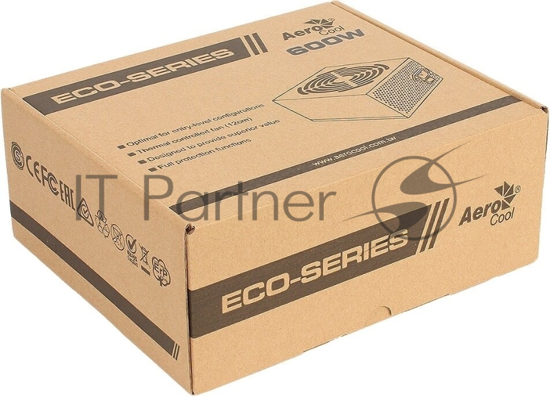 Блок питания Aerocool / Formula 600W Retail ECO-600W, 600Вт, 120мм, серый