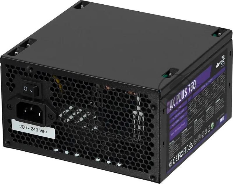 Блок питания Aerocool / Formula VX-750 PLUS, 750Вт 120мм, черный